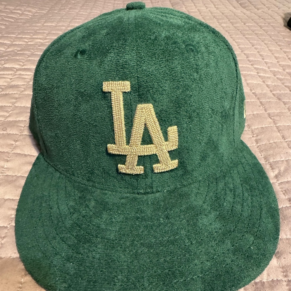 New era fitted la dodger nubuck green 73/8
